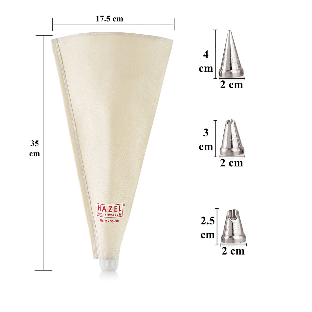 Reusable Cotton Piping Bag with Nozzles for Cake Decorating & Icing Tools