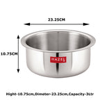 Triply Stainless Steel Induction Bottom Tope With Steel Lid, 3 L, 20.5 cm