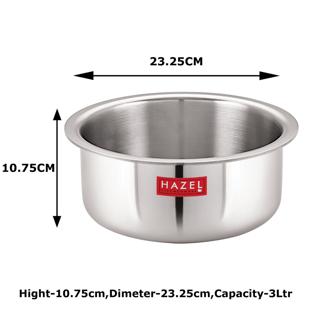 Stainless Steel Triply Tope with Lid, Induction Compatible Pot