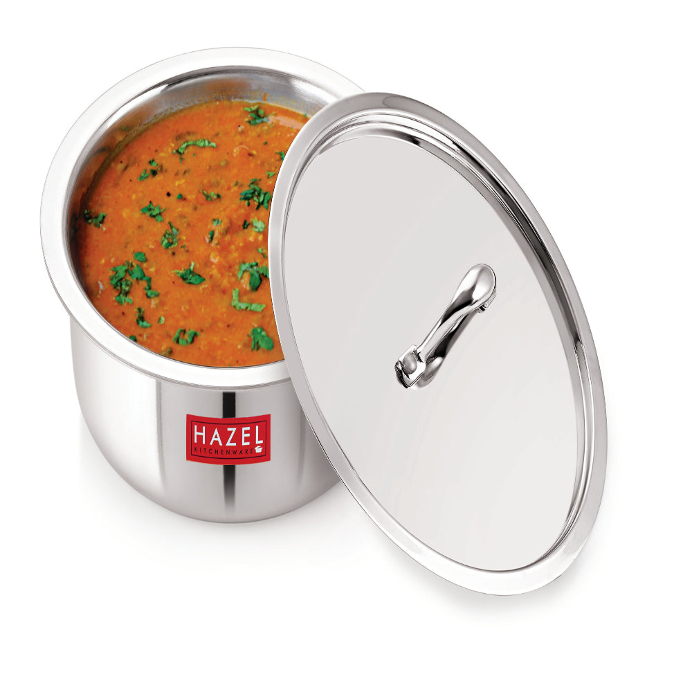 Triply Stainless Steel Induction Bottom Tope With Steel Lid, 4.6 L, 23 cm