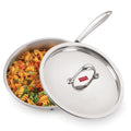Triply Stainless Steel Induction Bottom Fry Pan with Lid, 1.5 L, 22 cm