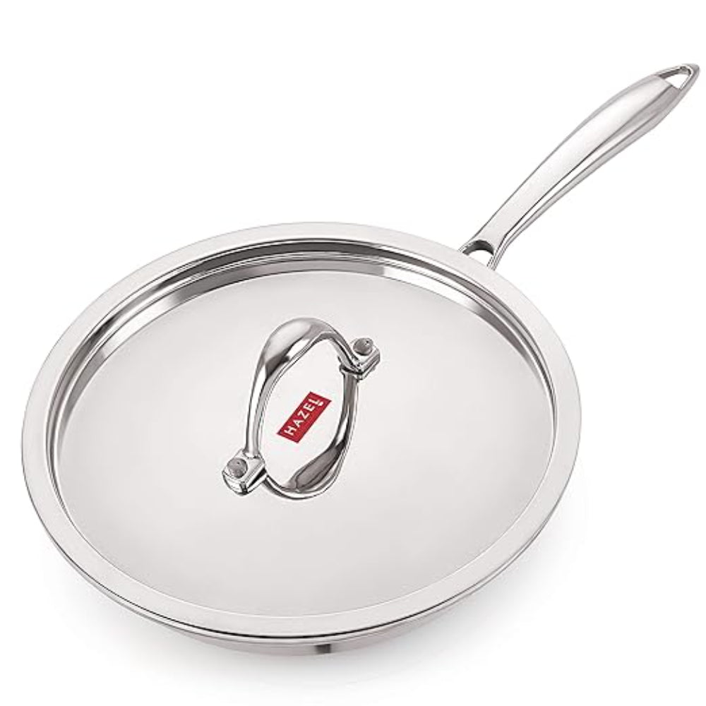 Triply Stainless Steel Induction Bottom Fry Pan with Lid, 1.5 L, 22 cm