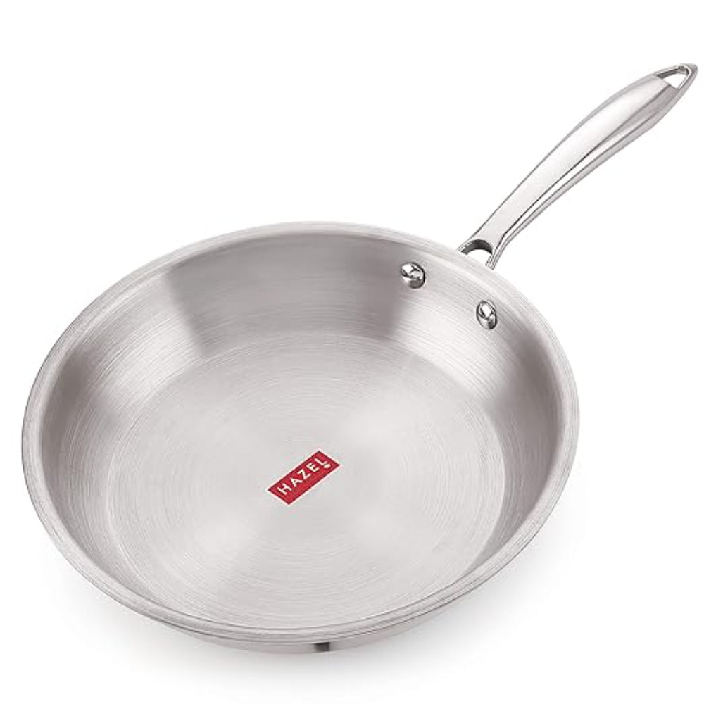 Triply Stainless Steel Induction Bottom Fry Pan with Lid, 1.5 L, 22 cm