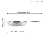 Triply Fry Pan with Lid - 1.8 L, 24 cm