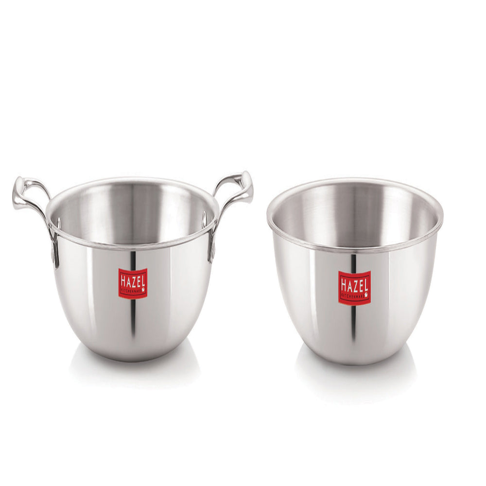Triply Stainless Steel  Kadhai /Tasra with Induction Base, 2 L, 22.5 cm