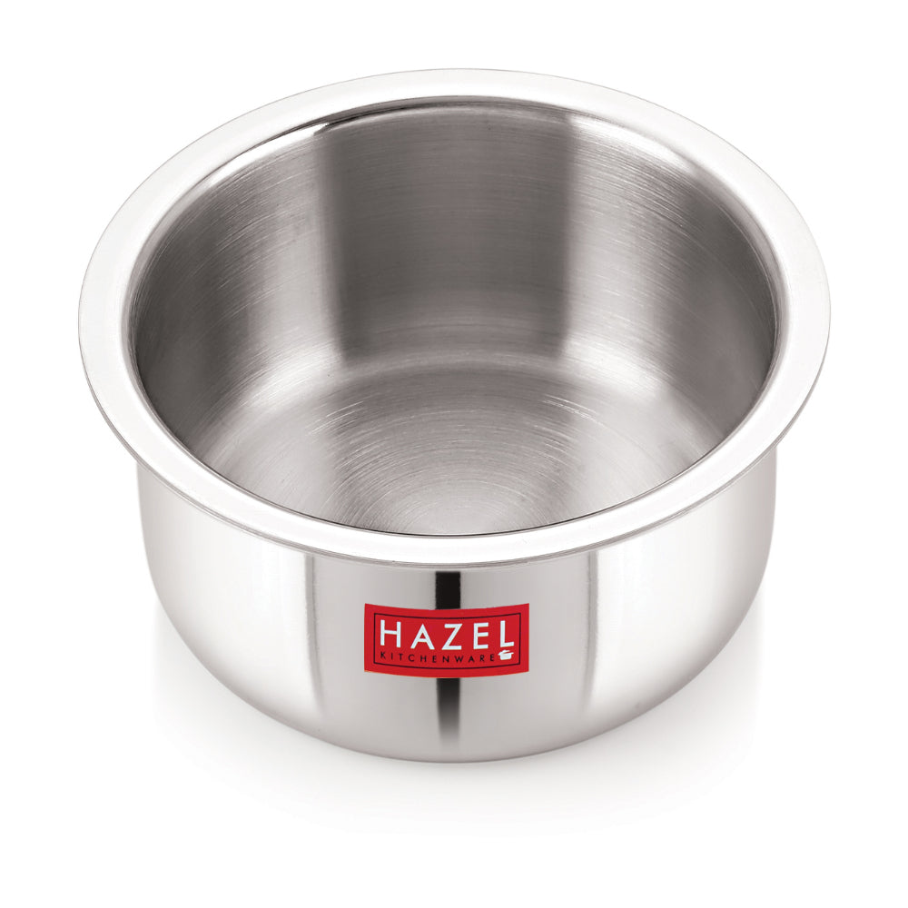 Triply Stainless Steel Induction Bottom Tope - 2.3 L, Kadhai and Tasra 1.2 L With Steel Lid  (Set of 3)