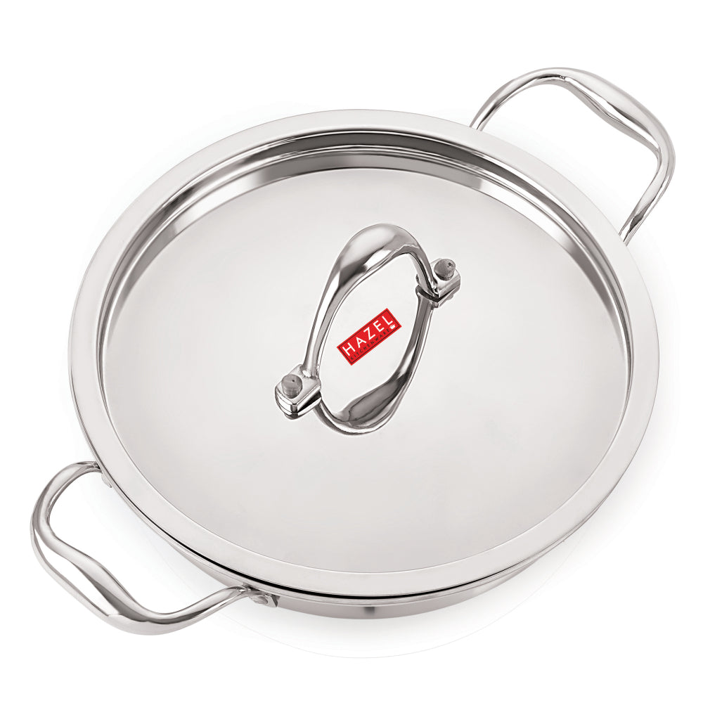 Triply Stainless Steel Induction Bottom Tope and Patila With Handle 3.6 L, Kadhai 1.5 L With Steel Lid  ( Set of 3)