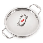 Triply Stainless Steel Induction Bottom Tope and Patila With Handle 3.6 L, Kadhai 1.5 L With Steel Lid  ( Set of 3)