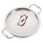 Triply Stainless Steel Induction Bottom Patila  and Tope With Handle 4.6 L, Kadhai 2 L With  Steel Lid  ( Set of 3)