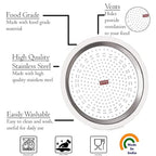 HAZEL Stainless Steel Lid with Hole – Set of 3, 12.3, 13.5, 14.8 cm