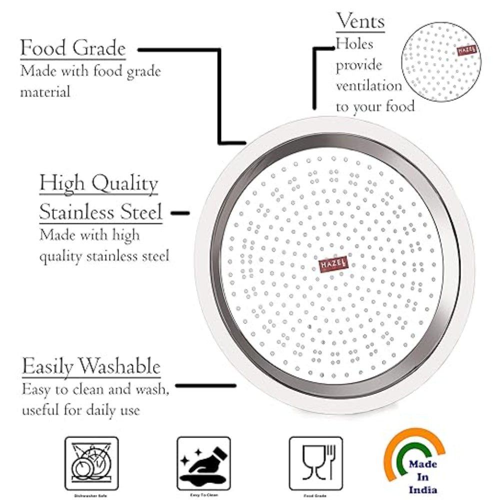 Stainless Steel Cookware Lid with Hole for Tope Patila Kadai