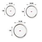 Stainless Steel Lid with Hole – Set of 3