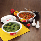 Aluminium Hammered Pot with Lid – Set of 2, (900 ML, 2100 ML)