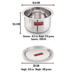 Stainless Steel Induction Tope with Lid (20 cm) – 2000 ML