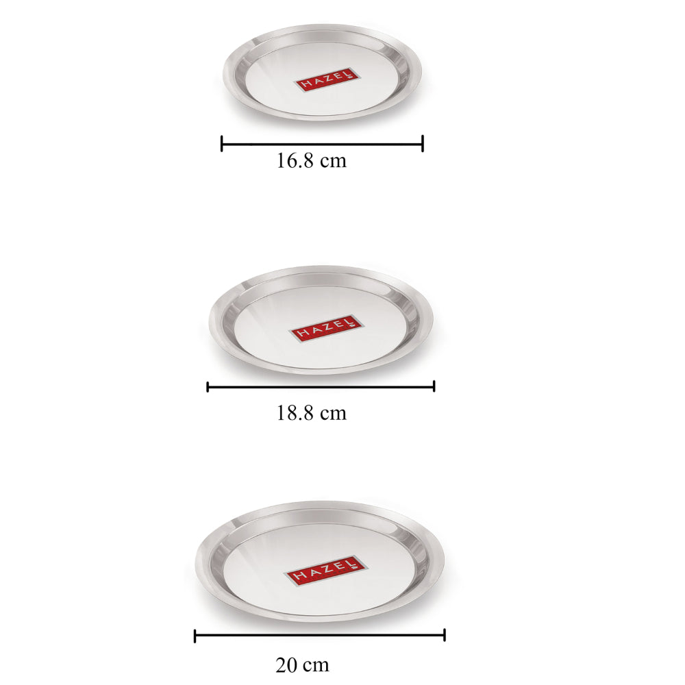 Stainless Steel Induction Tope (1100, 1500, 2000 ML) with Lid (16.8, 18.8, 20 cm) - Set shown with the product open or in use