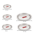 Stainless Steel Cover Lids  – 5 Pieces ( 16.8 cm to 22.5 cm)
