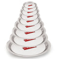 Stainless Steel Kadai Lids – 9 Pieces (16.8cm to 26.2 cm)