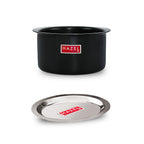 Hard Anodised Aluminium Boiling Tope/Patila with Steel Lid 2000 ml, 20 cm