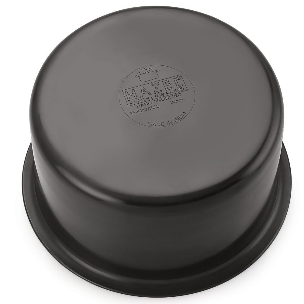 Hard Anodised Aluminium Boiling Tope with Steel Lid, Durable Cooking Patila