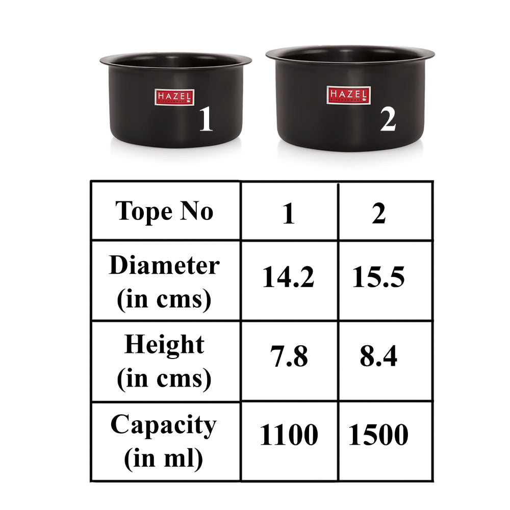 Hard Anodised Aluminium Boiling Tope with Steel Lid, Durable Cooking Patila