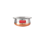 Steel Copper Bottom Urli / Handi With Lid  - 1300 ML