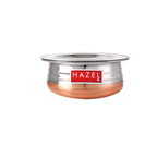 Steel Copper Bottom Uruli / Handi With Lid  - 2100 ML