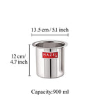 Stainless Steel Milk Pot with Lid - 900 ML