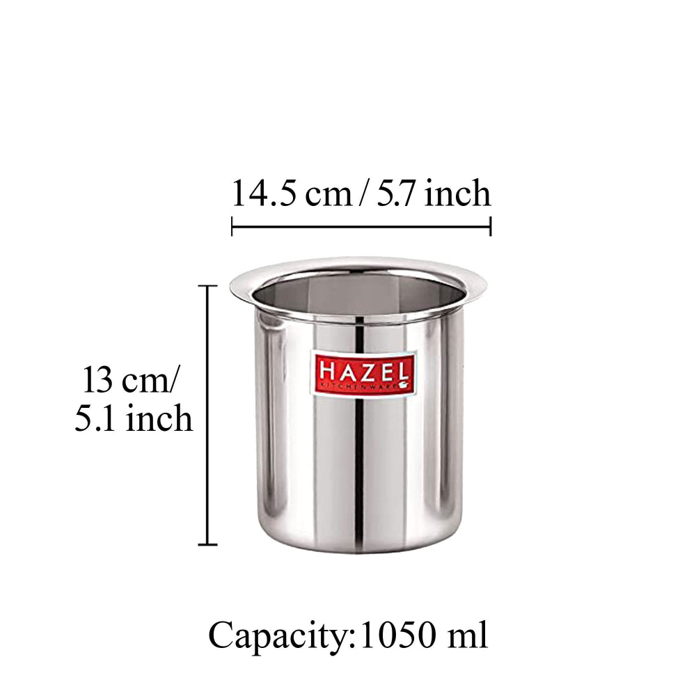 Stainless Steel Milk Boiler Pot with Lid – 1050 ML