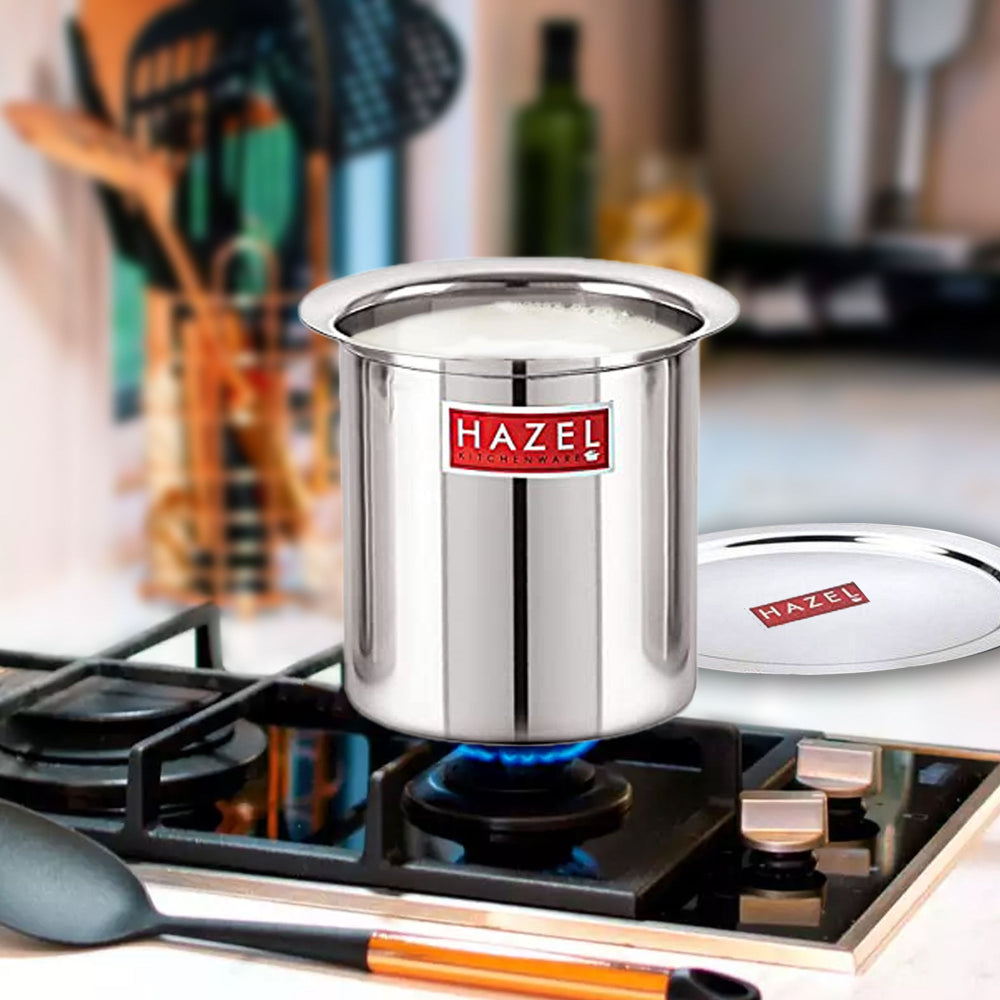 Stainless Steel Milk Pot/Gunj with Lid – 1500 ML