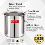 Stainless Steel Milk Pot/Gunj with Lid – 1500 ML