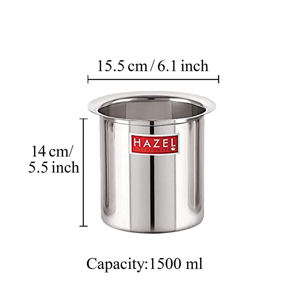 Stainless Steel Milk Pot/Gunj with Lid – 1500 ML