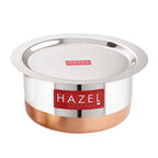 Copper Bottom Steel Tope/ Patila with Lid 4200 ML