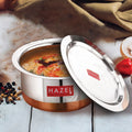 Copper Bottom Steel Tope/ Patila with Lid 4200 ML