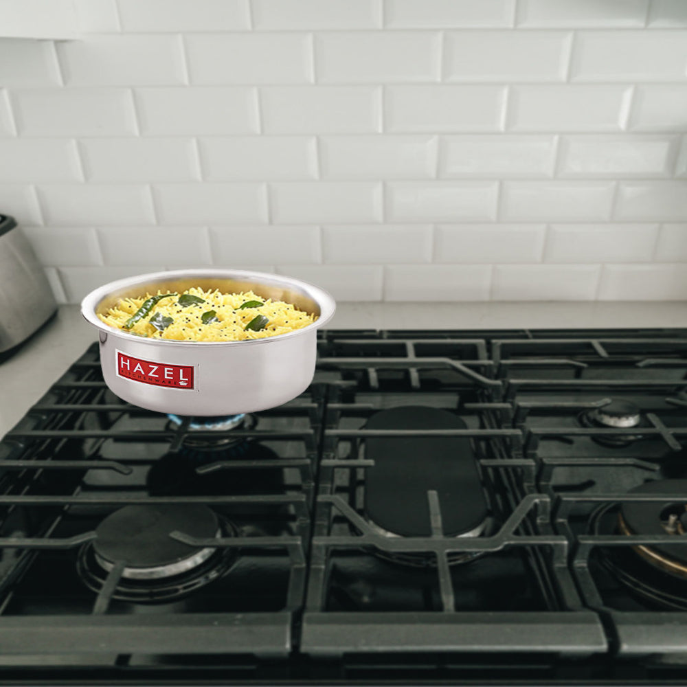 Induction Base Aluminium Tope(Patila) with Lid – 1100 ML,16.8 cm