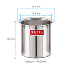 Stainless Steel Milk Pot with Lid – 4000 ML