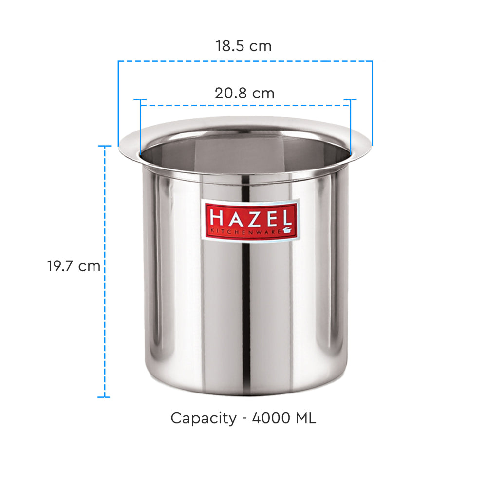 Stainless Steel Milk Pot Gunj with Lid, Durable Multipurpose Cooking Vessel
