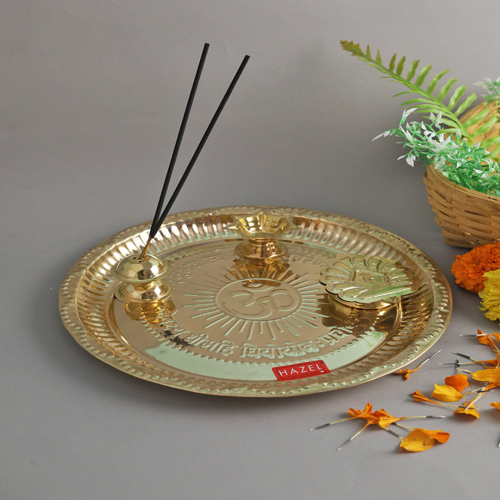 Brass Aarti Thali For Puja & Worship