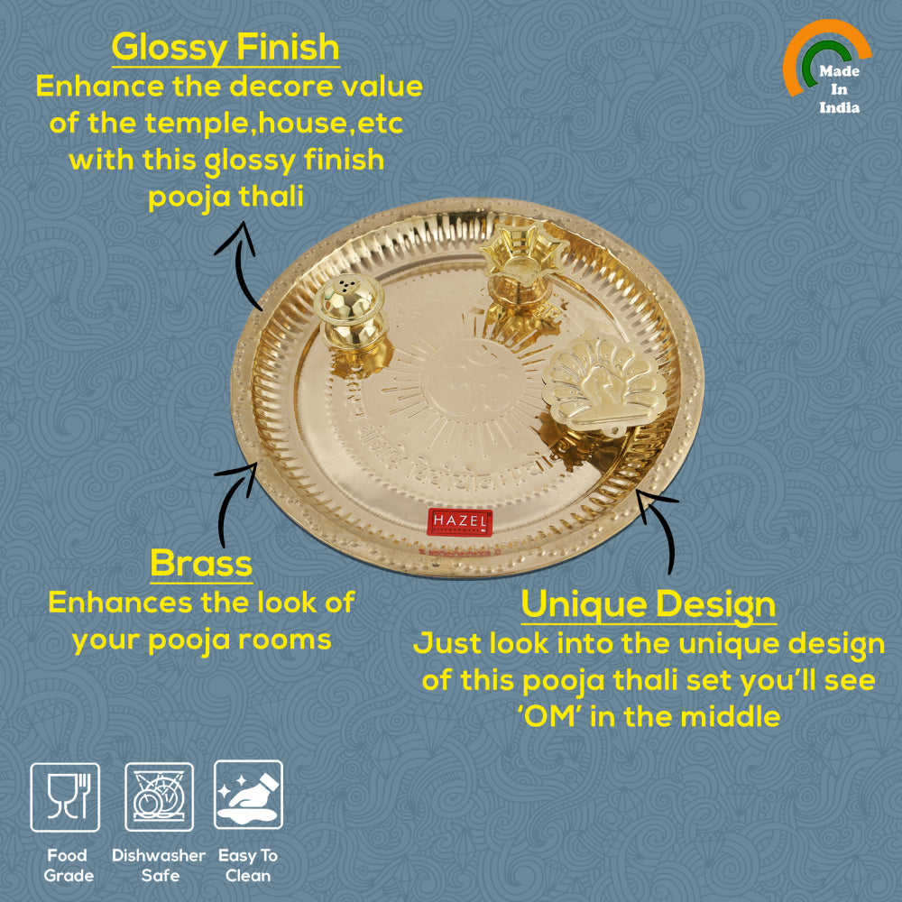 Brass Aarti Thali For Puja & Worship