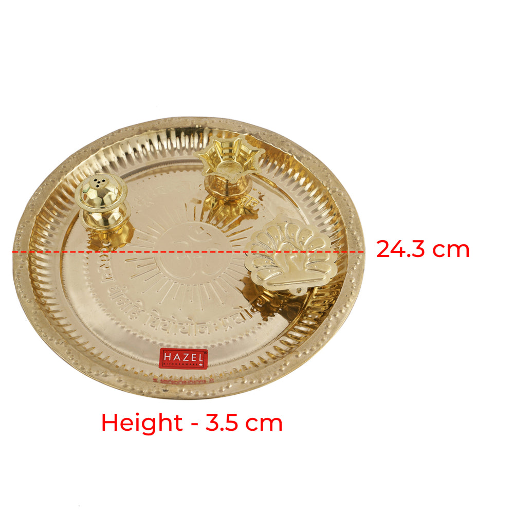 Brass Aarti Thali For Puja & Worship