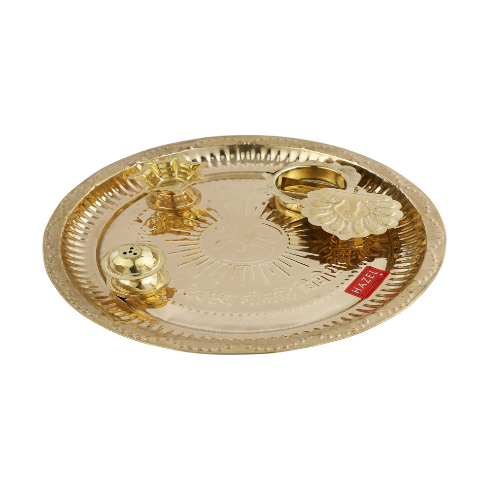 Brass Aarti Thali For Puja & Worship