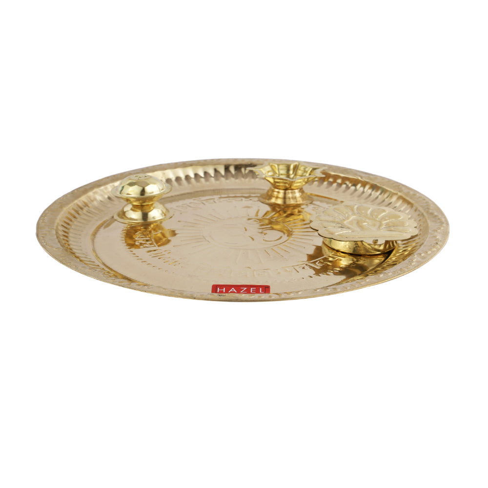 Brass Aarti Thali For Puja & Worship