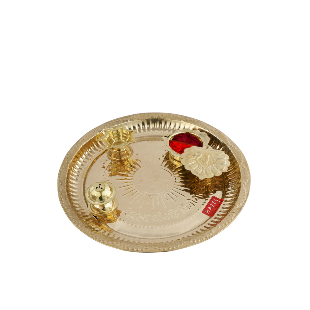 Brass Aarti Thali For Puja & Worship
