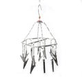 Stainless Steel Cloth Hanger with 15 Clips