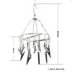 Stainless Steel Cloth Hanger with 15 Clips