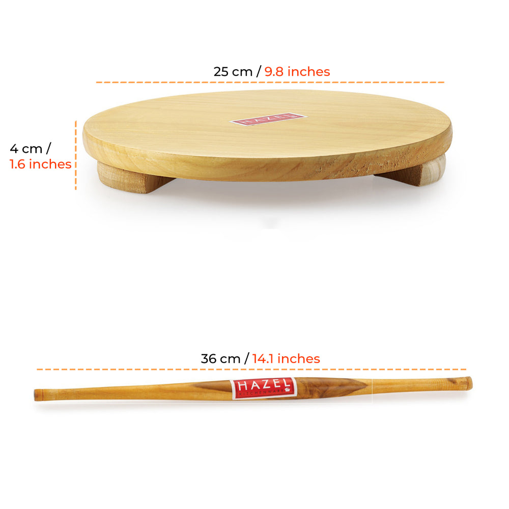 Wooden Chakla Belan Set - 24cm 36cm