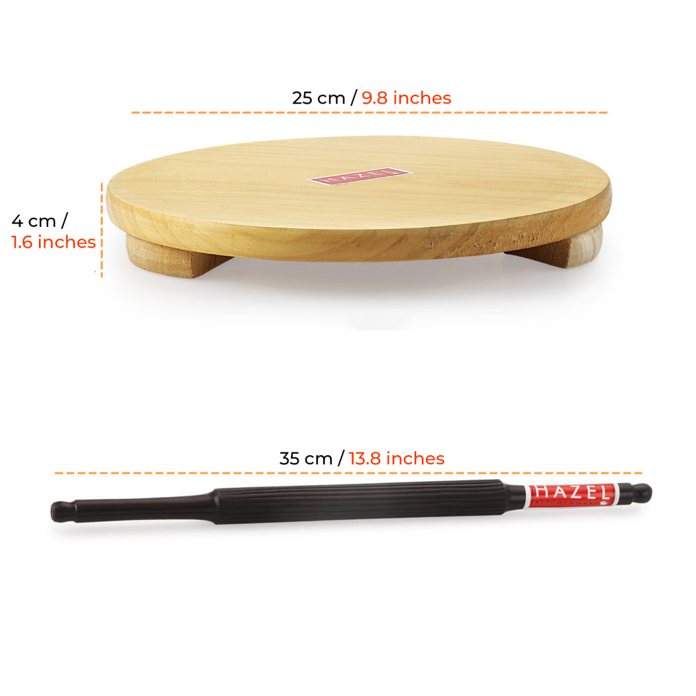 Wooden Chakla Belan Set, 24 cm