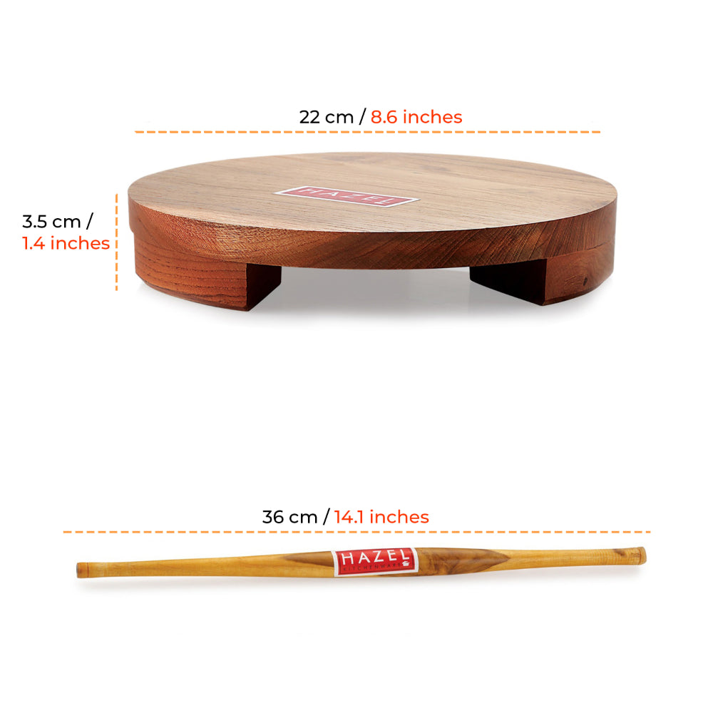 Roti Maker (23cm) With Sheesham Rolling Pin(36cm)
