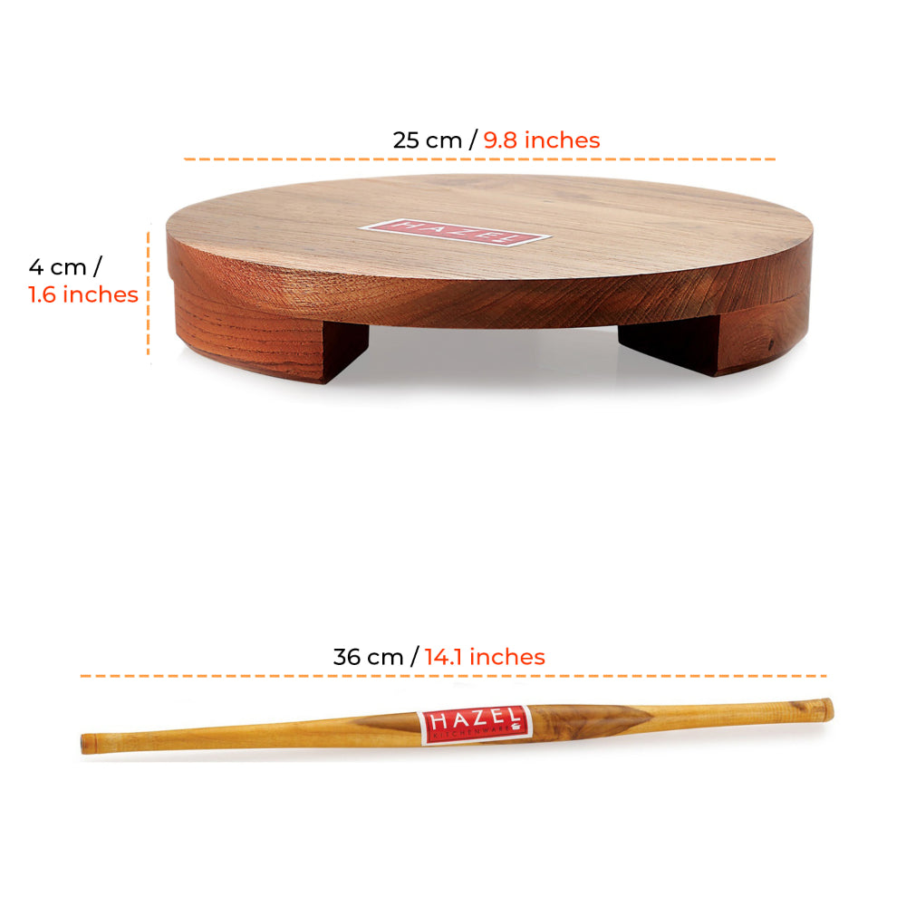 Wooden Chakla Belan Set - 24cm, 36cm