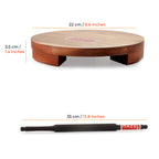 Chakla (23cm) With Sheesham Rolling Pin(35cm)