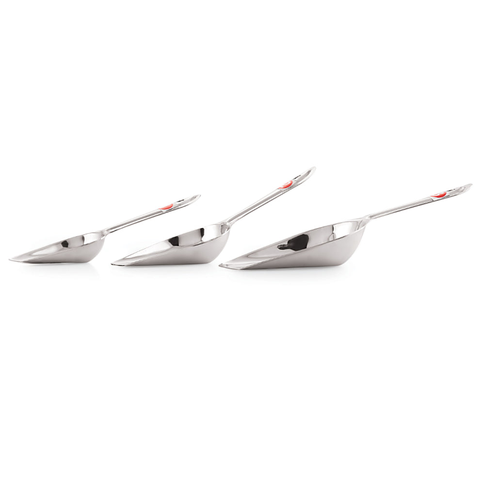 Stainless Steel Flour Scoop - Set of 3